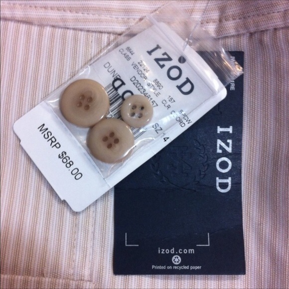 𝅺🆕 IZOD Stretch Tan Striped Capris 14 - Picture 2 of 4